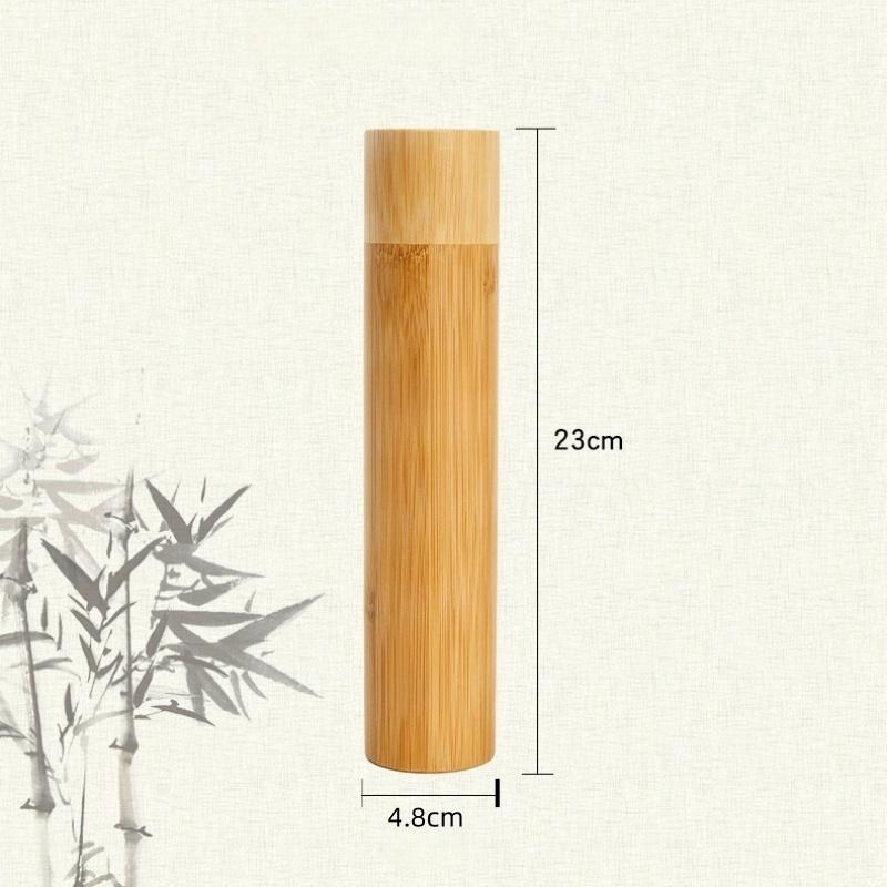 

23cm Length Empty Bamboo Toothbrush Tube & Tea Bottle Eco-Friendly Toothbrush Case Travel Portable Tooth Brush Holder Box