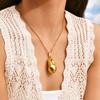 Irregular Hollow Pendant Necklaces for Women,Gold Color Retro Stainless Steel Necklace,High Quality Jewelry Gifts