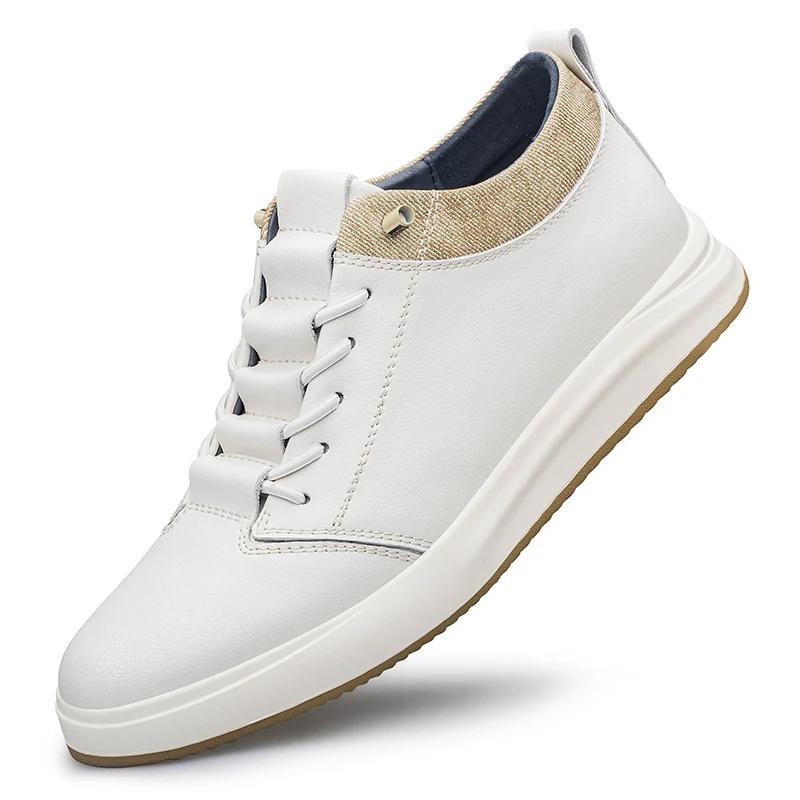 

New Fashion Handmade Brand Mens Genuine Leather Walking Shoes Casual Flats Soft Leather Oxford Outdoor Shoes Antiskid Sneakers 37 белый
