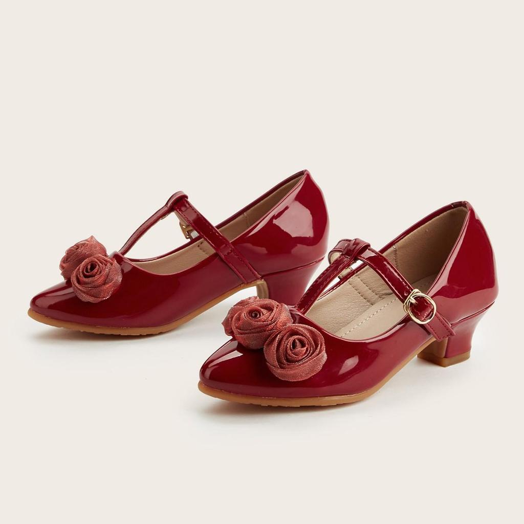 Escarpins à Lacets Pointus pour Filles Hiver 2025 - Chaussures Élégantes en Cuir pour Petites Filles