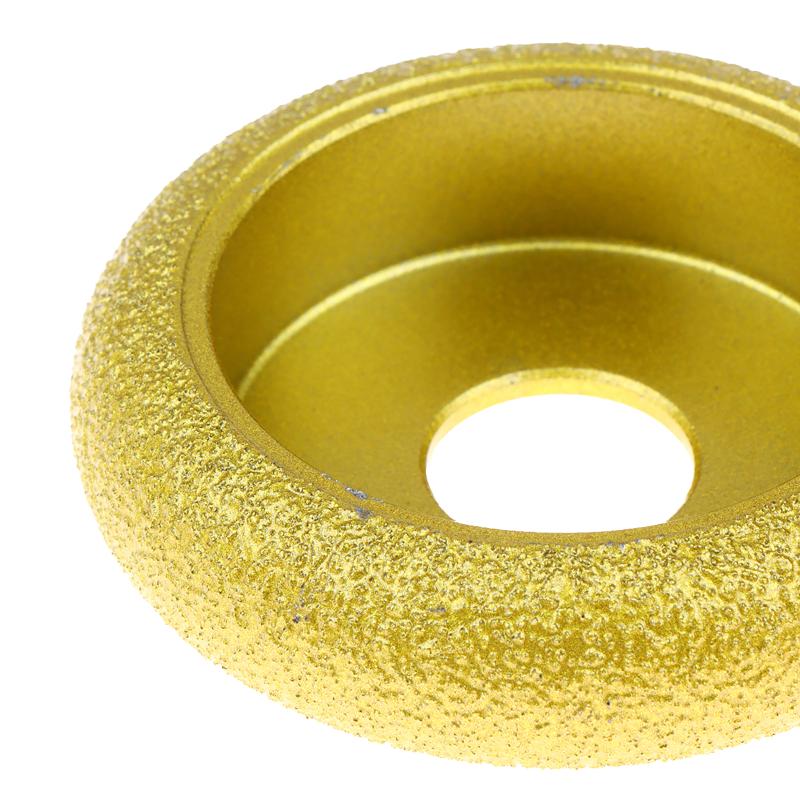 75Mm Stone Edging Wheel Grinding Wheel Roman Slotted Granite Marble Brazed Angle Edge Marble Grinding Edge Profile Grinding Disc