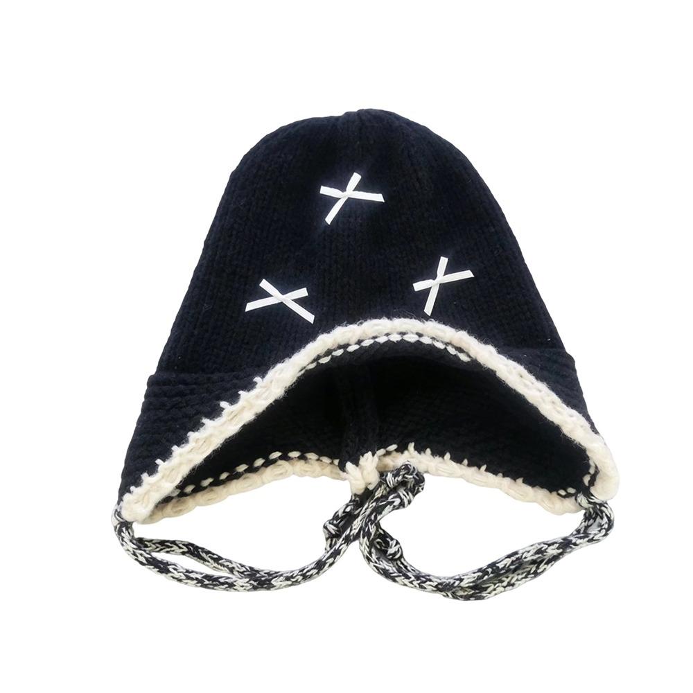 Soft Knit Baby Beanie Bow Decor Girl Hat Wind Proof Kids Hat Kids