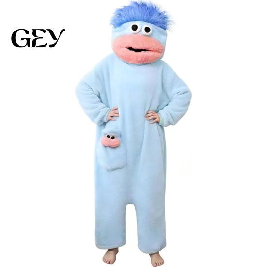 Soft Kids Sleepwear Funny Wearable Big Mouth Onesie Pajamas for Kids, Adults, Dress Up Fleece Cozy Home Loungewear, Hooded Plush One-Piece Jumpsuit