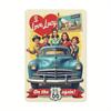 Vintage I Love Lucy Metal Wall Sign Retro Tin Decor with Classic Car Family Design Perfect for Home Bar Cafe or Garage
