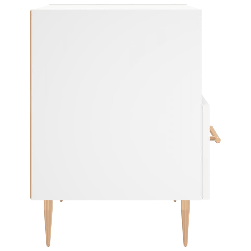 Vidaxl Szafka Nocna, Biała, 40X35X47,5 Cm, Materiał Drewnopochodny