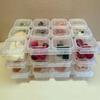 COKRSUPE 12-Compartment Food Sample Box with Lid