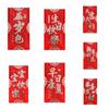 6pcs/set 2024 Lucky Money Envelopes Hongbao Red Pocket Money Pouch Red Envelope  Spring Festival