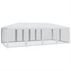 Vidaxl Party Tent With 12 Mesh Walls, White, 8X4 M, Hdpe