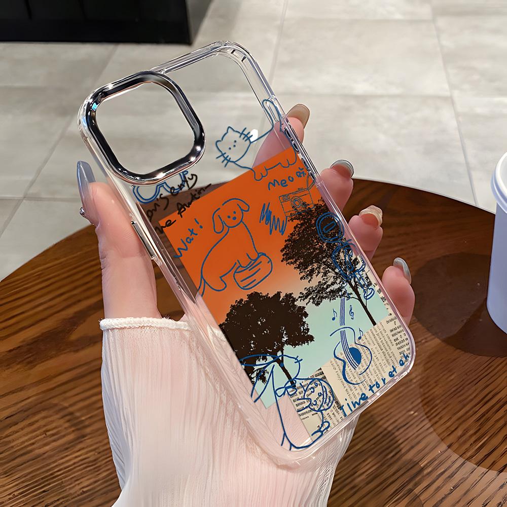 Transparent Phone Case for iPhone 11 12 13 iPhone 13 14 15 Pro 15 16 Pro Max Samsung A15 A16 A25 A26 A55 A56 S25 S24 S22 S23 Ultra S25 Edge