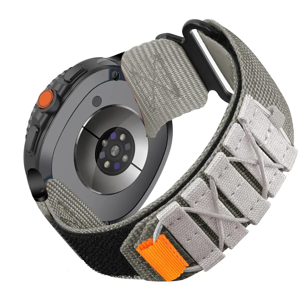 

Нейлоновый ремешок-петля для Samsung Galaxy Watch 8 40мм 44мм 8Classic 46мм спортивный браслет для Galaxy Watch Ultra 2025 47мм ремешок Galaxy Watch7 Ultra 47mm серый