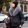 Winter Kurz Gepolsterter Mantel mit Luxuriösem Pelzkragen Verdickte Warme Jacke Modisches Design