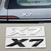3D ABS Chrome Black Car Letters Logo X7 XDrive 40i Rear Trunk Badge Side Door Emblem For BMW X7 G07 Sticker Exterior Accessories