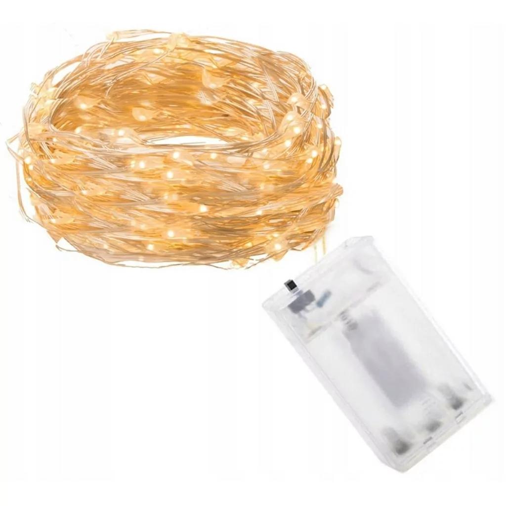 Wire Lights 50 Led Battery-Powered Colorful Wire Garland For Rgb Decoration