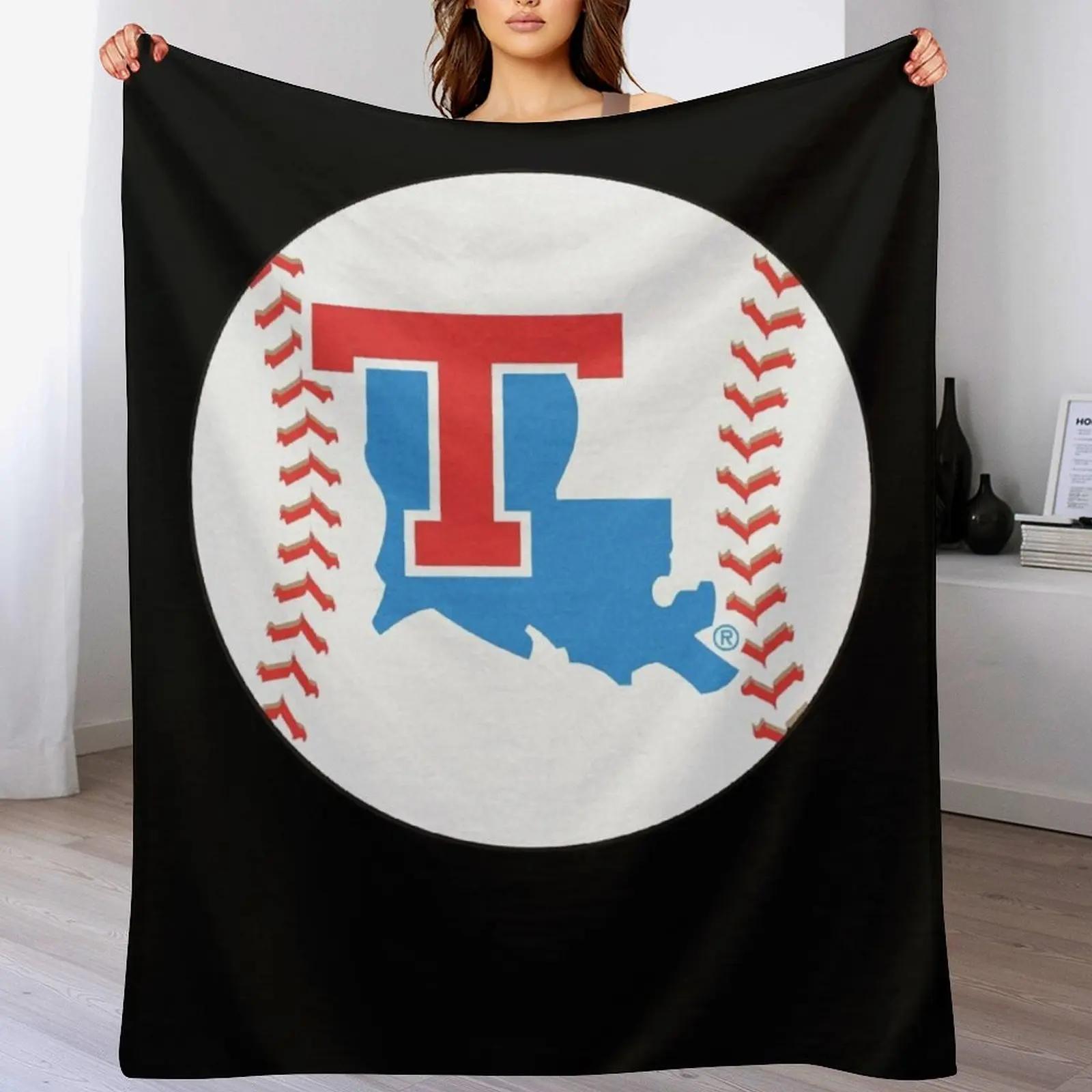 Плечистый плед Louisiana Tech Baseball Весна Осень Уютный плед для дивана Size: 75*100cm, Weight: 230 GSM