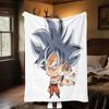 1PZ Coperta Morbida in Flanella con Stampa Carina di Son Goku, Alta Qualità per Tutte le Stagioni, Decorazione per la Casa, Calore e Comfort, Perfetta per Regali di Natale