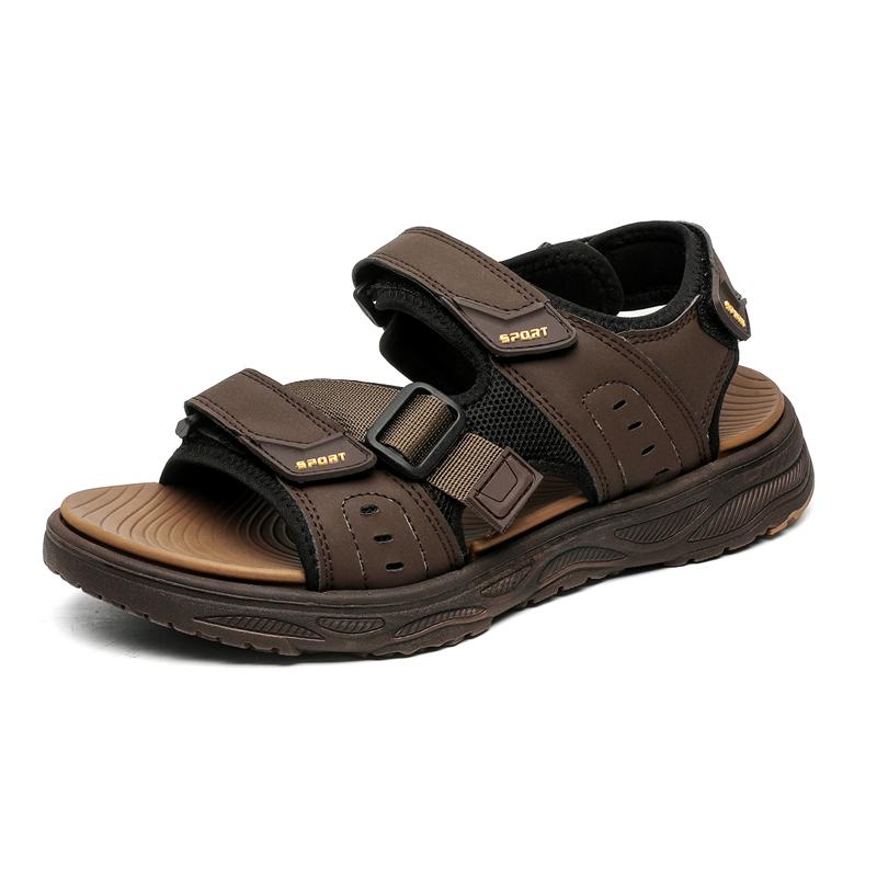 

Модные мужские шлепанцы с открытым носком, удобная летняя обувь, быстросохнущие аквашузы для плавания, универсальные дорожные мужские сандалии, мужские пляжные шлепанцы 46 коричневый