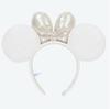 Minnie Mouse Headband with Sequin Ribbon (with Pearls), White, Tokyo Disney Resort Limited Edition (TDR)