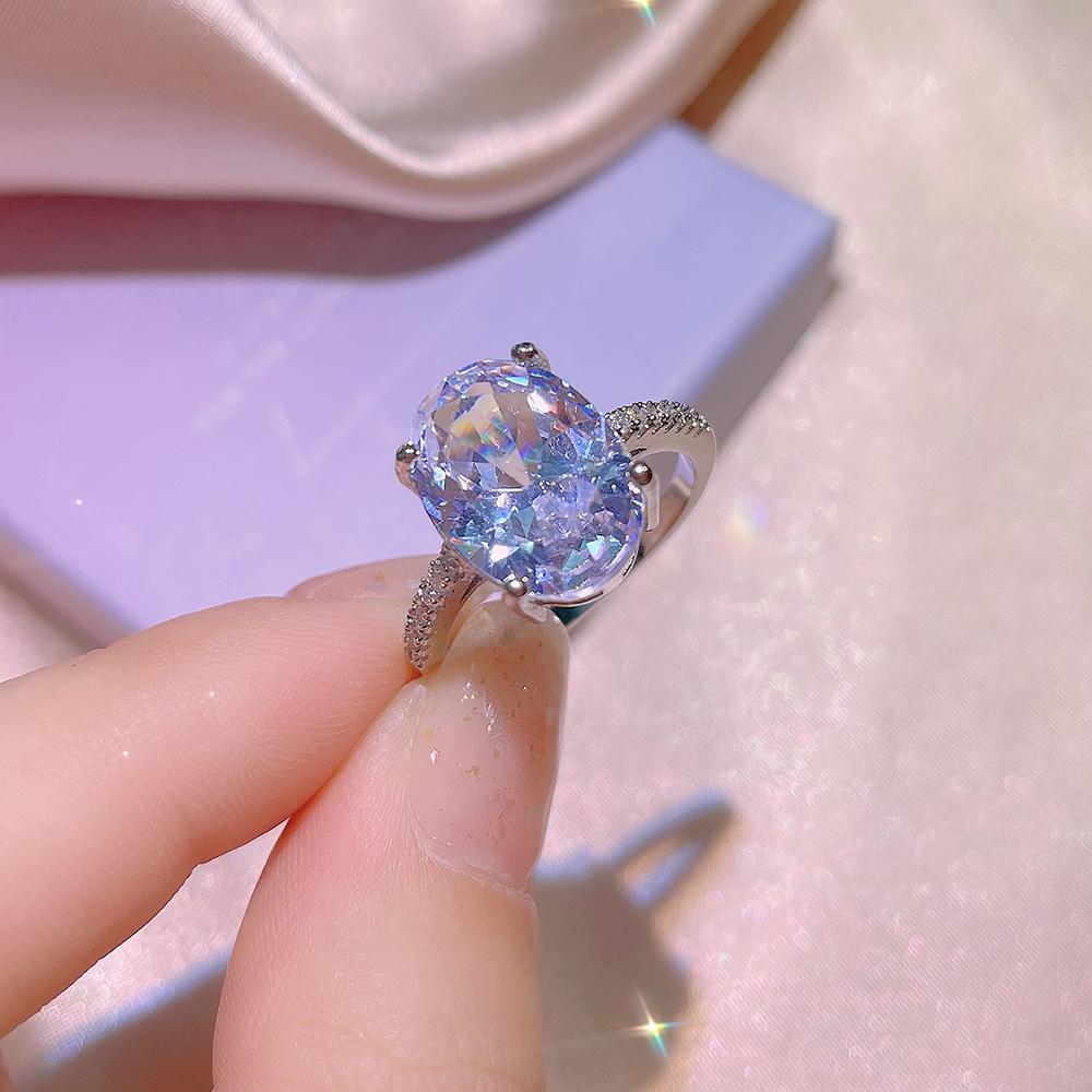 

Изысканное женское кольцо с цирконием, блестящее геометрическое кольцо с цирконием AAAA, серебряное женское украшение для вечеринки, свадебное ювелирное кольцо для невесты 10