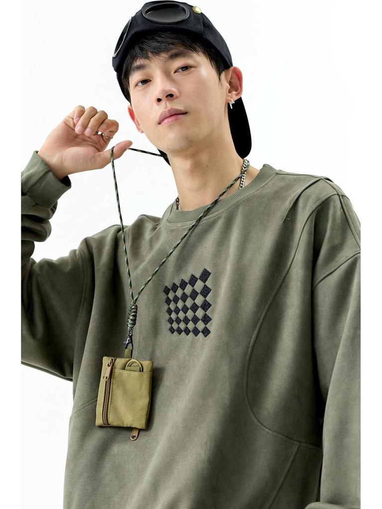 Unisex Retro Patchwork Air Layer Hoodie - Stylish & Trendy Design