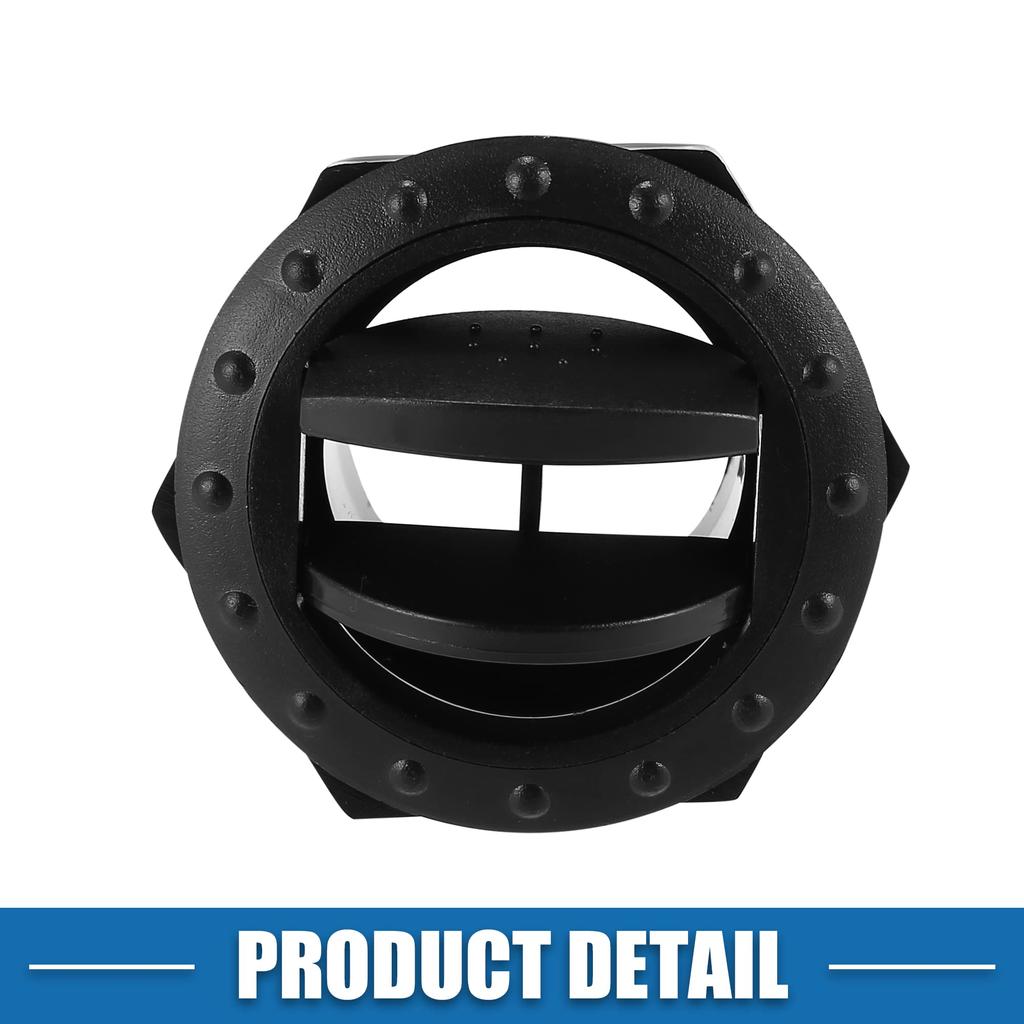 ACROPIX Air Conditioner Deflector Vent for RV Bus Boat Yacht 60mm Swivel Round A/C Exhaust Black 2 Sets
