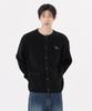 Angel Round Neck Knit Cardigan - Black