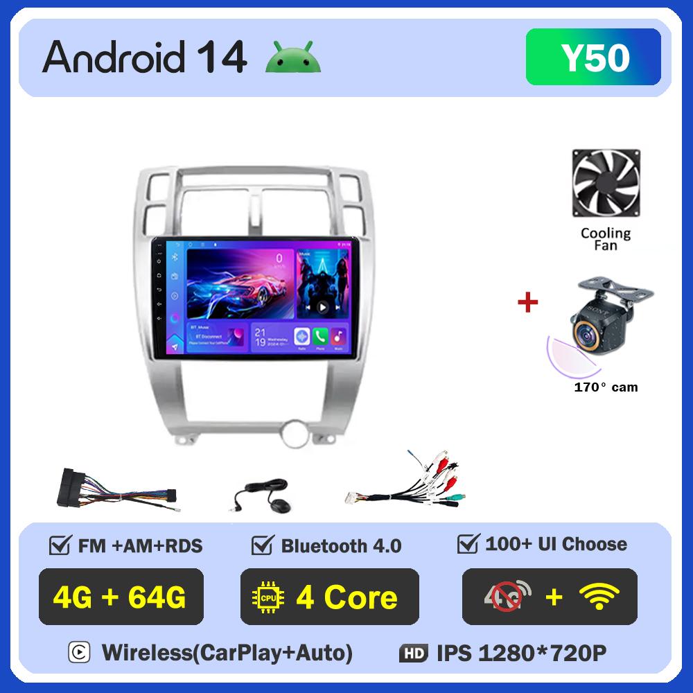 Car Radio Player Android 14 For Hyundai Tucson 1 2004 Carplay Auto Screen Wireless Android Auto Intelligent Car Systems 5G Wifi