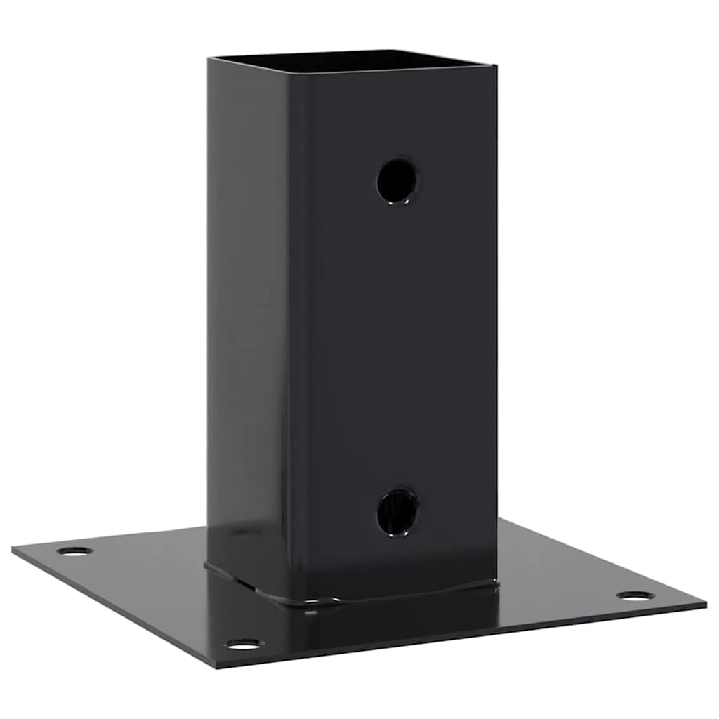 Square Post Base 4 pcs 71 x 71 mm Powder Coated Steel