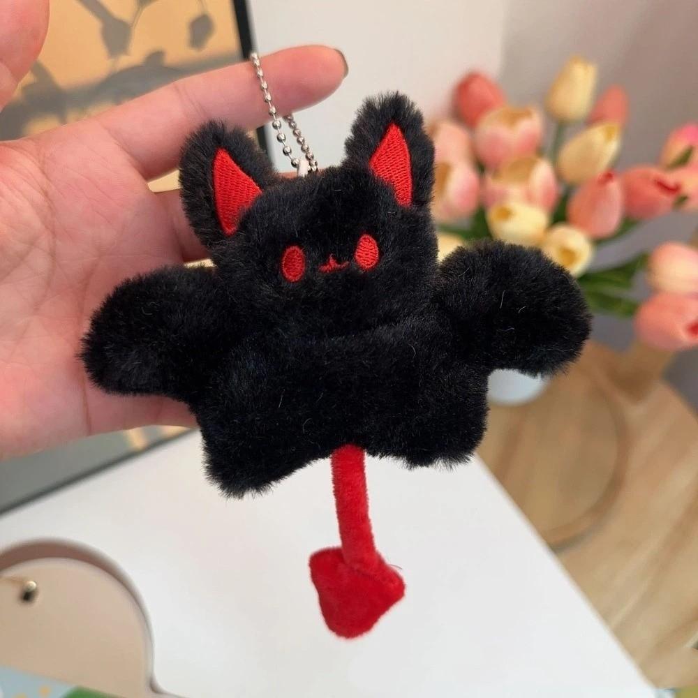 Little Devil Plush Bat Doll Keychain Room Decor Cute Bat Keyring Bat Hanging Ornament Holiday