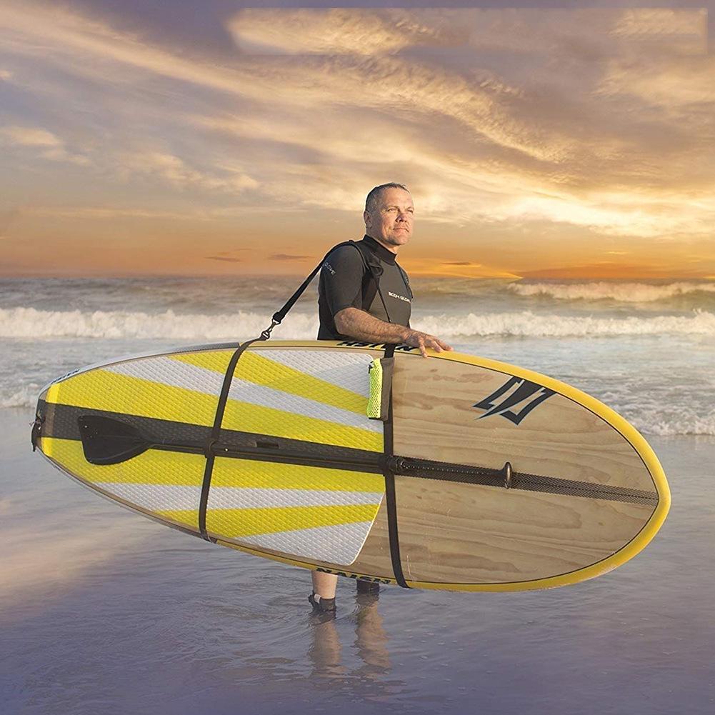 Nastavitelný popruh přes rameno pro surfové prkno a kajak s popruhem pro připevnění paddleboardu