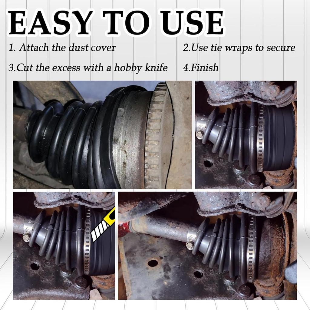 Antriebswellenmanschetten-Satz 2 Stück Antriebswellenmanschetten Universell Gleichlaufgelenk-Manschette Hochflexibel für Autos