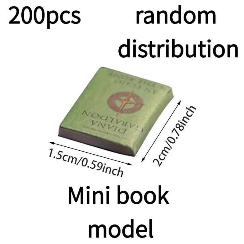 200Pcs Mini Doll House Books Miniature Simulation Book Model Home Scene Decor Accessories