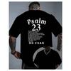 European Size Men's Casual Summer Fashion Outdoor Short Sleeve T-Shirt with 23 Letter Pattern Print On Front and Back, Comfortable and Breathable
