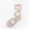 Medium tube winter thickened coral fleece thermal stockings cute cotton socks sleep socks home floor socks