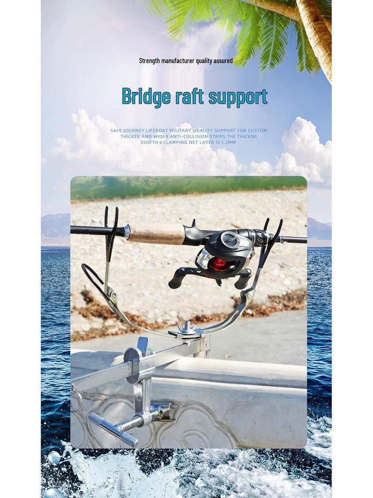Portable Baitcasting Reel and Rod Holder Tripod for Bridge and Boat Fishing
