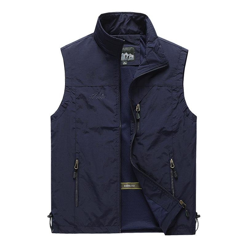 Gilet da uomo ad asciugatura rapida, per primavera e autunno, multiuso, sportivo, casual, di grandi dimensioni, per fotografia e attività all'aperto