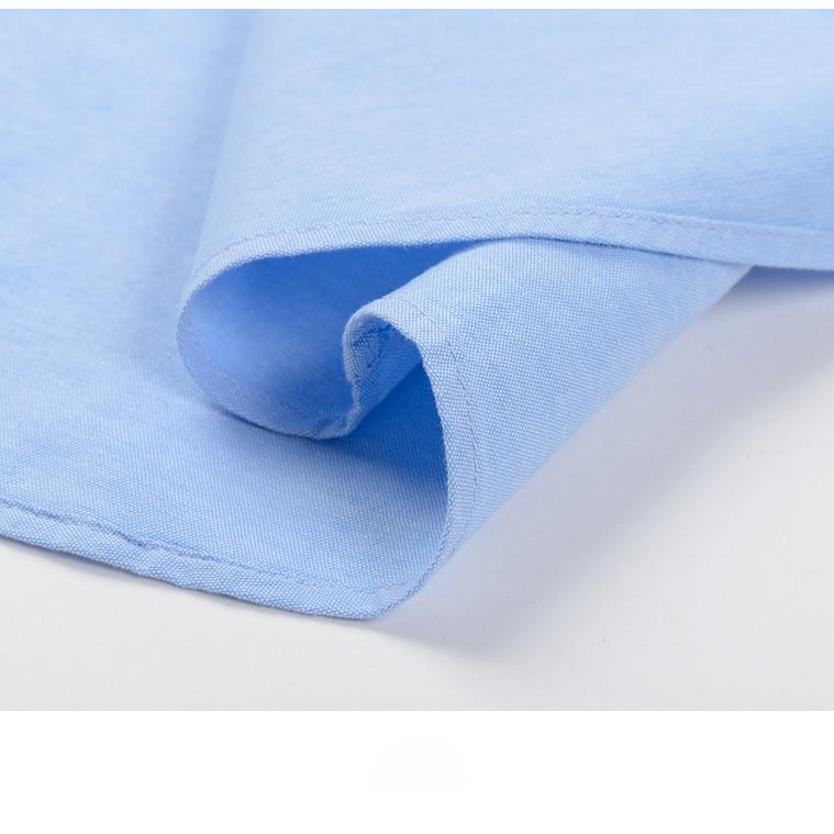Elastic Cotton Oxford Men Solid Shirts Long Sleeve Business no-iron High Quality Classical Shirt Male Button Collar