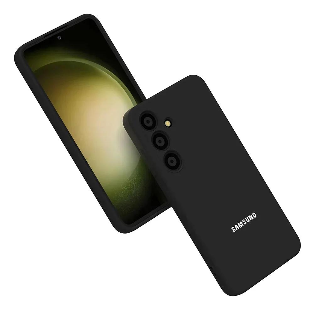 Pour Samsung Galaxy S25 S25Plus S25Ultra S25Edge S24 S23 S22 S21 FE Ultra Coque Arrière de Téléphone en Silicone Liquide Souple Anti-Choc