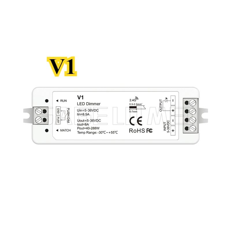 

V1 V2 V3 VP V5-M Skydance DC12-24V 1/2/3/4/5КАНАЛЬНЫЙ RGBW RGB+CCT RGB Контроллер 2.4G Для Светодиодной Ленты Одноцветный CCT Светодиодный Диммер