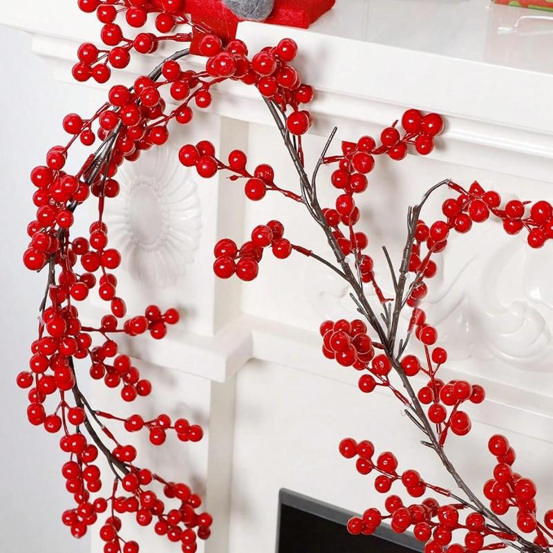 Artificial Christmas Fruit Berry Rattan Christmas Atmosphere Decoration Christmas Fruit Rattan
