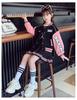 2024 Mädchen Koreanischer Stil Baseballjacke & Plisseerock Set - Frühling/Herbst Trendiges Zweiteiler für Große Kinder