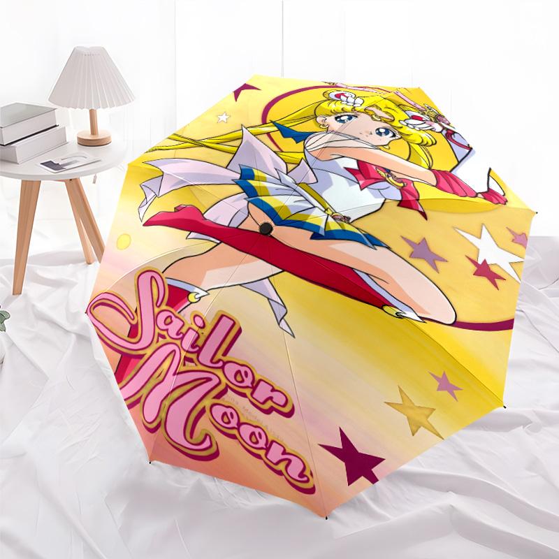 1pc Sailor Moon Umbrella, Sun Protection, And UV Shielding. It Has Eight Sturdy Ribs for Outdoor Use And Perfect As a Holiday Gift