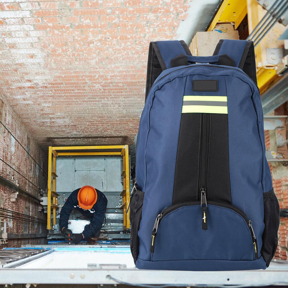 YILEQI? Double Shoulder Tool Bag Oxford Cloth Shoulder Toolkit Repair Tools Storage Backpack