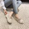 Women's Shoes Korean Version Bow Fisherman Shoes Women's Casual Mesh Shoes Flat Shoes