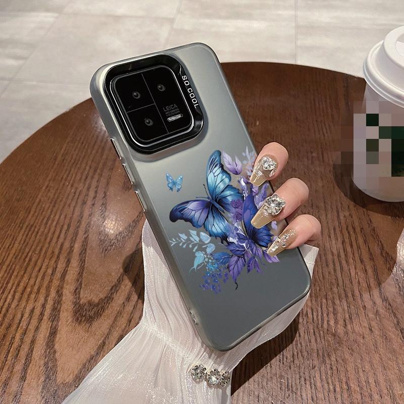 

Чехол для телефона с защитой от падений и узором «Бабочка» для Samsung S24 S23 A55 Xiaomi Redmi 13C Poco C65 iPhone Huawei Honor 90, противоударный защитный бампер Honor 70