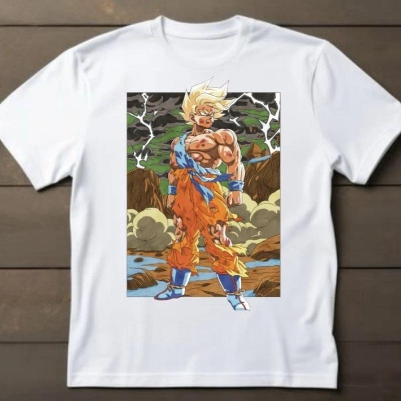 

Dragon Ball Z Anime Goku Super Saiyan Printed Tshirt Unisexs and Womens Tshirt Unisexs Top Sports Tshirt Unisex Tshirt Summer Tee S