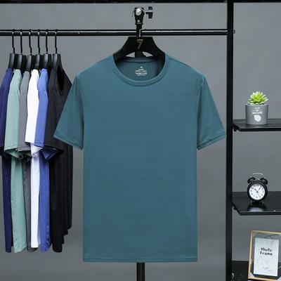 Ice Silk Short Sleeve T-shirt Men's Summer Leisure Loose Shirt Quick Dry Running Fitness Clothing