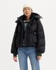 Levi's Puffer Jacket WESTERN Insulated Puffer Detachable Hood Bubble Short Jacket Women's A8527-0003 US M