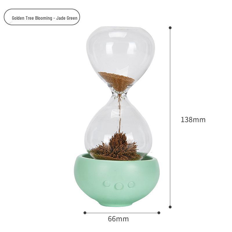 Magnetic Glass Hourglass Timer Ornament - High-End Mini Sand Flow Design