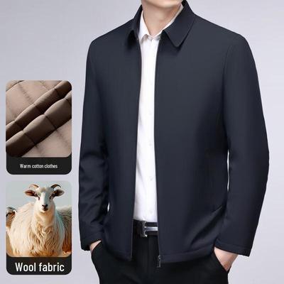 Men's Wool Blend Thick Padded Jacket