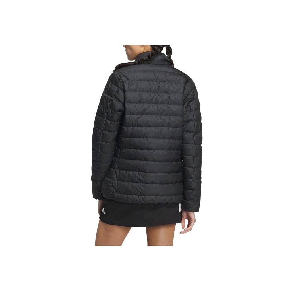 Adidas 630 Padded Solid Color Stand Collar Zipper Casual Jacket Women Jacket Black HZ6031